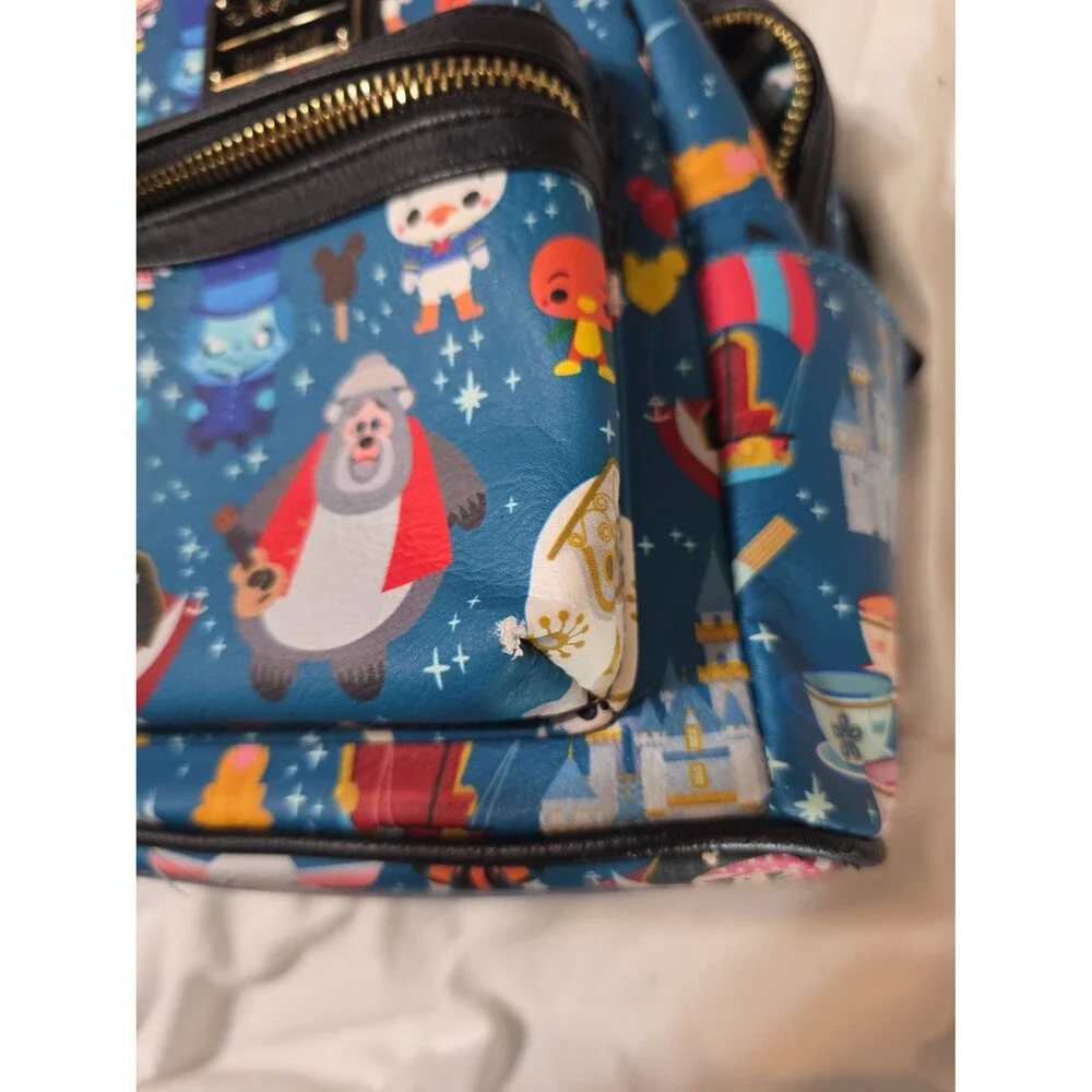 Loungefly Disney parks character chibi print mini backpack bookbag tote bag!